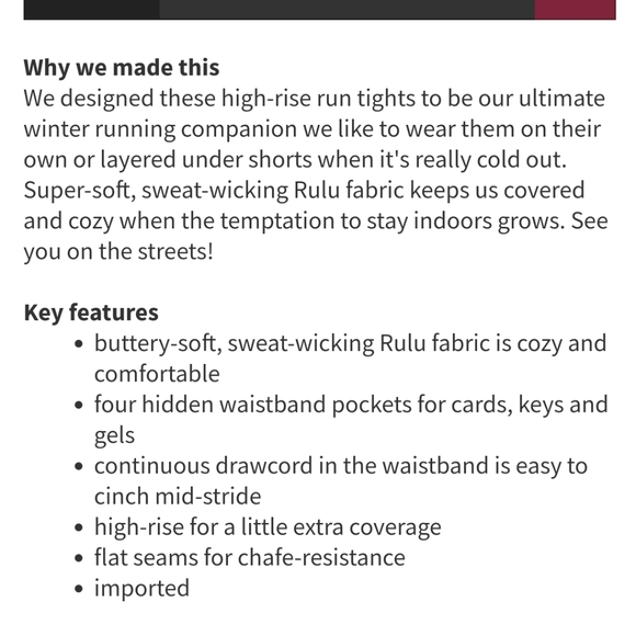 Lululemon run turnaround tight - Picture 5 of 5